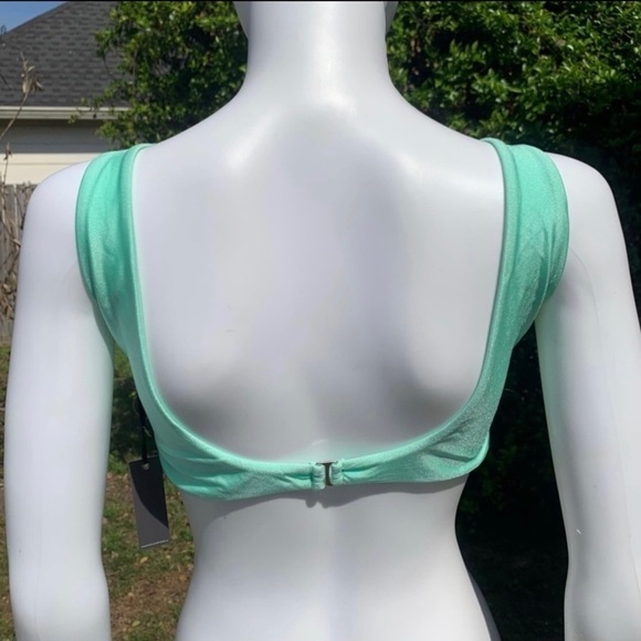 💋NWT Lovers + Friends Mint Green Wrapped Up Bikini Top - Picture 10 of 15